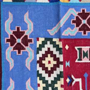 Alfombras de área de algodón de tejido plano modernas hechas a mano interiores escandinavos Color sólido 014 colección Color personalizado antideslizante lavable - Product Image 2