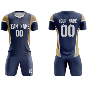 Conjunto Deportivo Profesional de Camiseta y Pantalones Cortos de Fútbol Sublimados 100% Poliéster, Diseño Personalizado para Clubes, con Cordón Ajustable y Secado Rápido - Product Image 4