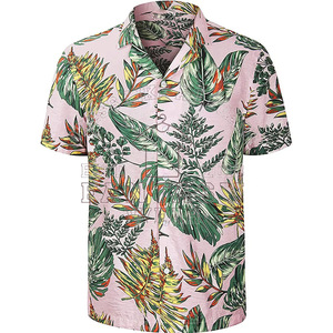 FANTASY WEAR 2026 Nouveauté en gros Chemisier homme pas cher à imprimé floral, coupe ajustée, épaules dénudées, avec design et logo personnalisés - Product Image 1