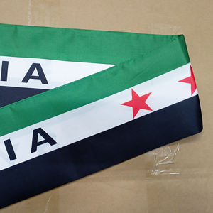 Bufanda de Siria 15*150cm, Bandera de la República Árabe Siria con Tres Estrellas para Decoración de Eventos - Product Image 2