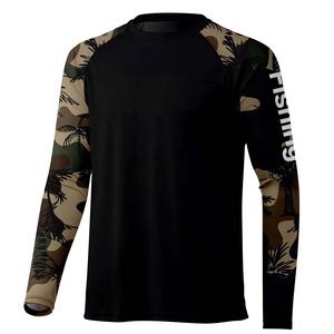 Camisetas de pesca al aire libre 100% poliéster manga larga protección UV impresión Digital transpirable ropa deportiva para hombres camisas de pesca - Product Image 5
