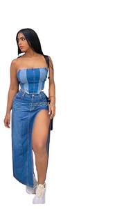 Été Nouveau Jupe longue en jean pour femmes Jupe en jean taille haute Vintage Jupe droite pour femmes Tube Grande jupe crayon A-line - Product Image 4