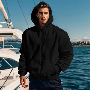 Sudadera con Capucha para Hombre, Nueva, Ajustada, con Cierre Diagonal - Product Image 6