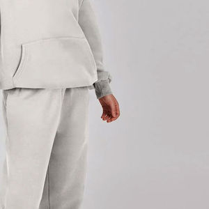 Pantalones Deportivos de Felpa Francesa de Algodón Extra Grandes, Transpirables, con Logotipo Personalizado, 360 Gsm, para Invierno, Dos Piezas, con Pedrería para Mujer - Product Image 4