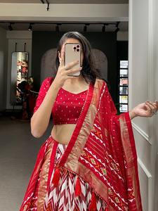 Dernier Designer Pur Tussar Soie Coton Imprimé Travail Lehenga Choli Par Fab Zone - Product Image 5