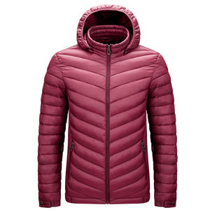 Chaqueta Acolchada Personalizada para Hombre, Ligera, de Fibra de Poliéster, con Capucha Extraíble, Reversible, Transpirable, con Cuello Alto y Estampado, para Otoño e Invierno - Product Image 3