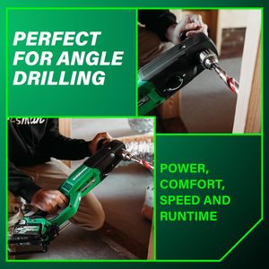 36V MultiVolt Cordless 1/2\" High <b>Power</b> Right Angle Drill Ergonomic Design 2-Speed Modes Nickel Plated Chuck <b>Tool</b> Body Only 800W - Product Image 6