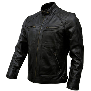 Plus size black <b>winter</b> leather Jacket for men Genuine Slim Fit Leather Jacket For Sale Custom design Jacket For men - Product Image 2