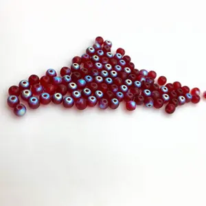 Cuentas espaciadoras de cristal checo con acabado AB rojo azul arándano transparente (3x4mm) Cuentas sueltas de cristal de 8mm para proyectos artesanales decoración del hogar - Product Image 1