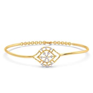 14K <b>Gold</b> Dainty Unique Diamond <b>Bracelet</b> Lab Grown Fine Jewelry Gift Elegant <b>Bangles</b> - Product Image 5