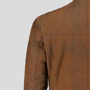 Veste de moto en cuir de vachette véritable de qualité supérieure pour homme, veste en cuir noir vintage, veste de motard ajustée pour homme - Product Image 6