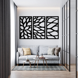 Noir fini taille personnalisée et conception MDF découpe laser décoration d'art mural dans la maison mur dos sol mariage hôtel dos décorer - Product Image 2