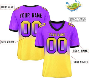 Camiseta de fútbol americano de sarga de aparejos juveniles de entrenador de alta calidad, uniformes de fútbol americano personalizados, camiseta sublimada con cuello en V - Product Image 6