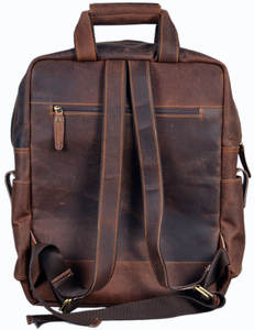 Mochila vintage de cuero de grano completo de calidad estándar disponible a precio competitivo - Product Image 3