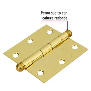 Hermex in ottone antico scatola di cerniere quadrate da 20 3 'testa rotonda per scatole regalo mobili da cucina e uso scolastico - Product Image 2