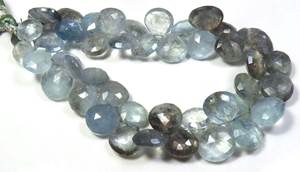 ลูกปัดเหลี่ยมเพชรพลอยสีฟ้าสีฟ้าธรรมชาติขนาด9-11มม. กับ8.5 "Strand Moss เพชรพลอยหลวมสำหรับเครื่องประดับเจียระไน - Product Image 3