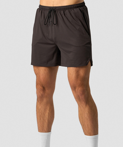 Pantalones cortos de malla azul marino para hombre con bolsillos con cremallera de tela ligera transpirable y elásticos para entrenamiento de gimnasia y actividades al aire libre - Product Image 1