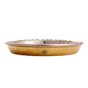IndianArtVilla Assiette à riz traditionnelle chinoise en laiton pur de 4,6 pouces avec motif martelé pour hôtels, idéale comme assiette à fruits ou à steak - Product Image 3
