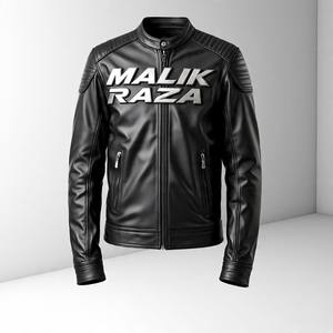Chaqueta de motorista de cuero con patrón personalizado exclusivo | MOQ flexible directo de fábrica - Product Image 6