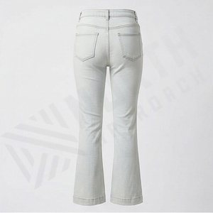 Factory Outlet <b>Women</b> <b>Jeans</b> Pant Cotton Low MOQ Wholesale Price XL Size Logo Decoration Summer Winter Seasons Premium Trousers - Product Image 2