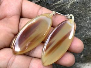 Articles de fête de mariage pour femmes et boucles d'oreilles uniques en résine grosse corne de buffle cerceaux boucles artisanat naturel bijoux de mode PAR HF CRAFTS - Product Image 5