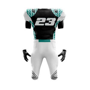 ชุดเสื้อฟุตบอลอเมริกันโพลีเอสเตอร์สำหรับผู้ชายเครื่องแบบอเมริกันฟุตบอลสีแดงสีเหลือง - Product Image 6