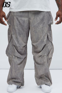 Высококачественные ветрозащитные износостойкие джинсы в стиле хип-хоп — мужские свободные джинсы с уникальным дизайном - Product Image 2