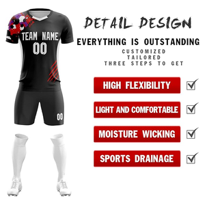 Ropa de fútbol impresa de Francia de alta calidad, camisetas de equipo de fútbol de secado rápido, conjuntos de uniformes de sublimación completa de estilo superior - Product Image 4