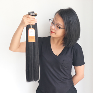 Ruban en Extension De Cheveux Naturel Noir 40 Pièce Bande dans les Extensions de Cheveux Humains Remy Brut Indien Temple Cheveux Extension - Product Image 5