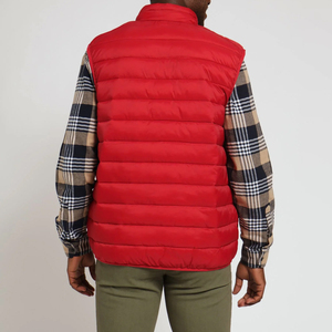 Chaleco acolchado sin mangas de burbuja de lona personalizado ligero para hombre, impermeable, respetuoso con el medio ambiente, ropa de invierno empacable - Product Image 5