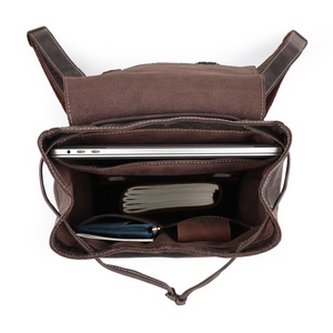 ของแท้หนังวินเทจกระเป๋าเป้สะพายหลังสีน้ําตาล Rucksack ส่วนบุคคลผู้ชาย Hipster ของขวัญสําหรับเขา Her LBK-0003C - Product Image 2