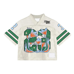 เสื้อฟุตบอลตาข่ายแบบอเมริกันเสื้อฟุตบอลสำหรับผู้ชายชุดกีฬาสำหรับฝึกซ้อมแบบบ็อกซี่สำหรับผู้ใหญ่ชื่อทีมพิมพ์สกรีน - Product Image 5