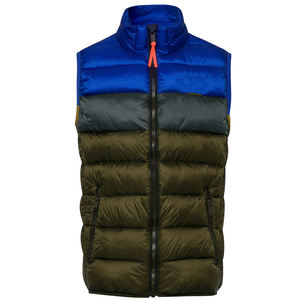 Gilet de haute qualité couleur bloc sans manches coupe ajustée équestre gilet bouffant hommes gilets en duvet gonflé avec logo personnalisé hiver OEM - Product Image 3