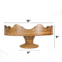 Bol à fruits en bois poli fait main sur pied, design moderne, décoratif, fabriqué en Inde, taille personnalisable, toutes les couleurs disponibles