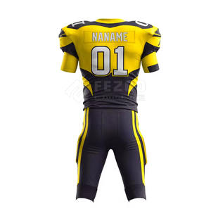 Uniformes de Fútbol Americano al Por Mayor, Conjuntos de Manga Corta, Impresión Personalizada, Transpirables, 100% Poliéster, Nuevo Diseño - Product Image 3