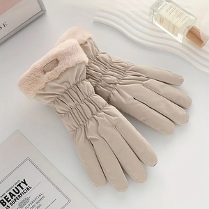 Guantes de Moda Ecológicos para Mujer, Invierno 2025, Cálidos, Resistentes al Viento, Impermeables, Forro de Felpa, para Clima Frío, Deportes al Aire Libre, Ciclismo - Product Image 1