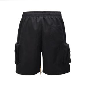 OEM Shorts Long Drawstring Shorts with Multi Pocket Drop shipping <b>Running</b> wear Men Nylon Cargo Short Pants - Product Image 3