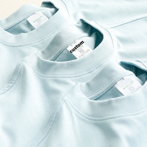 เสื้อยืดผ้าคอตตอนขนาดใหญ่ของผู้ชายเสื้อยืดธรรมดาสำหรับ100% พิมพ์ลายไหล่ตกน้ำหนักมาก - Product Image 2