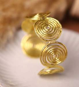 Brazalete de Latón Duradero Craft Valley, Anillo de Puño, Chapado en Oro para Mujer, Atuendos para Celebraciones de Boda - Product Image 2