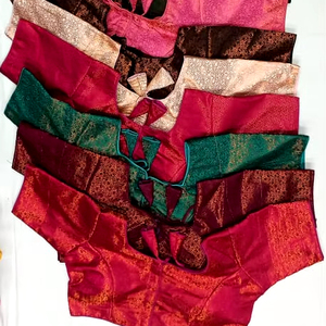 Good Quality Vintage Style Cotton Embroidered Blouse Printed Pattern with Back Design Tank <b>Sleeves</b> <b>for</b> Party Wear - Product Image 1