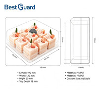 Emballage en blister jetable recyclable personnalisé, conteneur transparent en forme de coquille pour l'emballage alimentaire, cupcakes, gâteaux, desserts avec couvercle