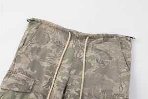 Comfortable Men's <b>Zip</b> Cargo Pants with Elastic Waistband and Breathable Material for Everyday Wear - Product Image 4