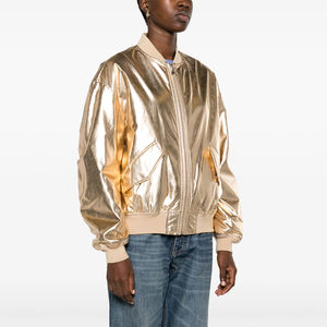 Nueva Chaqueta Universitaria Corta de Satén para Mujer, Chaqueta Bomber con Forro Suave, Chaqueta Universitaria de Satén con Letras - Product Image 3