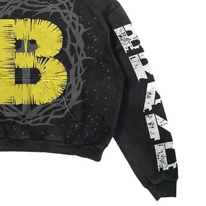 Sweat à capuche oversize léger en coton pour homme, personnalisé par le fabricant, imprimé DTG, en polaire, effet vieilli, délavé à l'acide, brodé, respirant - Product Image 3