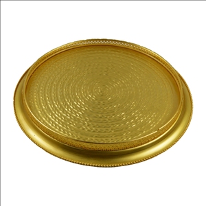 Bandeja de servicio de acabado brillante, el mejor Color dorado, accesorios de cocina, vajilla de mesa, precio al por mayor, diseño de restaurante de boda para el hogar - Product Image 3