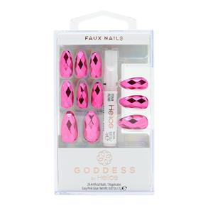HGOD0046 Ensemble d'ongles artificiels Goddess de haute qualité, faits à la main, à presser, longs et carrés, tendance - Product Image 1