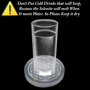 แผ่นชาร์จเซเลนไนต์พร้อมแผ่นทำความสะอาดคริสตัลดีไซน์ FLW สำหรับการรักษาทางจิตวิญญาณและความสมดุลพลังงาน - Product Image 4