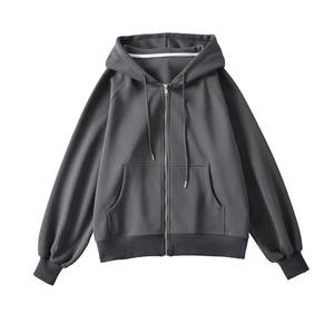 Sudadera con capucha de felpa de otoño para mujer Sudadera con capucha de moda de invierno Sudadera con capucha deportiva con cremallera de bolsillo informal para mujer - Product Image 2