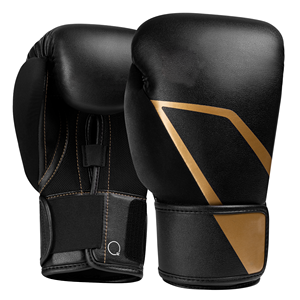 Gants de boxe classiques personnalisés en usine noir doré couleur réfléchissant personnalisé poinçonnage formation professionnelle gants de boxe - Product Image 1