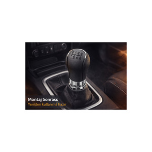 Pomo de Palanca de Cambios Cromado de 6/5 Velocidades para Toyota Hilux Revo 2015-2019 con Textura de Cuero de Alta Calidad - Product Image 3